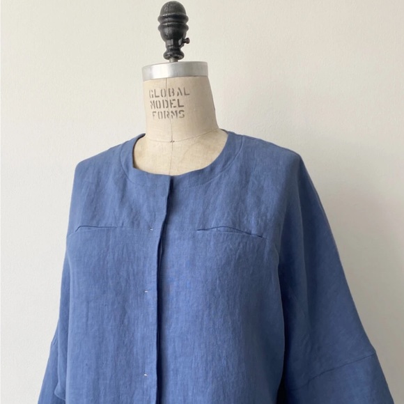 NWOT; Linen button up jacket by Hoi Bo - Picture 4 of 10